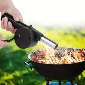 Resim Taşınabilir Manuel Barbekü Fanı Ateşleyici - Gaz Geliştirme ile Kolay Kullanım Dış Mekan Pişirme Aracı, Elektrik Gerektirmez, Verimli Izgara için Dayanıklı Plastik Tasarım 