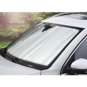 Resim Araba Ön Cam Güneş Şemsiyesi Araç Içi Cam Vantuzlu Katlanır Güneşlik Koruyucu Perde 130 Cm X 60 Cm 