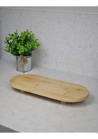 Resim Bambu Ayaklı Sunum Tahtası Dekoratif Peynir Servis Tepsi Sunum St 