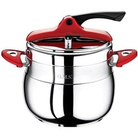 Resim Oms 5080g Klasik Düdüklü Tencere 12 Litre Kırmızı 