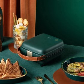 Resim Sanlindou 220 V Elektrikli Sandviç Makinesi Mini Taşınabilir Kahvaltı Makinesi Çoklu Ocaklar Toasters Elektrikli Fırınlar Sıcak Plakalar Ekmek Krep | Waffle Makineleri (Yurt Dışından) 