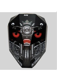 Resim Missidea Road King Led Işıklı Sırt Çantası Motorcu Çantası Büyük Boy Siyah 