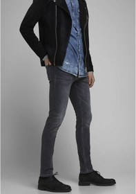 Resim Jack & Jones Slim Fit Düşük Bel Siyah Erkek Kot Pantolon 12159030 Siyah 