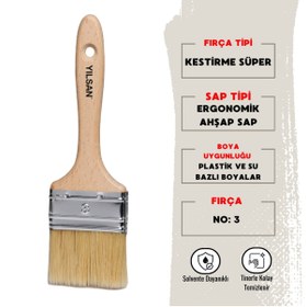 Resim YILSAN | Kestirme Boya Fırçası, Süper, No: 3 