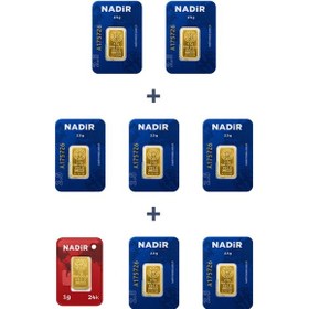 Resim Nadir Gold 24 Ayar 18,5 Gram Külçe Altın 7 Adet 2,5 Gram Külçe Altın + 1 Adet 1 Gram Külçe Altın 