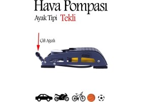 Resim Ayaklı Tipi Hava Pompası Tekli Göstergeli Kilitli Teker Araç Bisiklet Pompası Mft. 