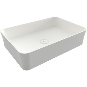 Resim Bocchi Slim Line Dikdörtgen Lavabo 55x38 Cm Mat Beyaz 