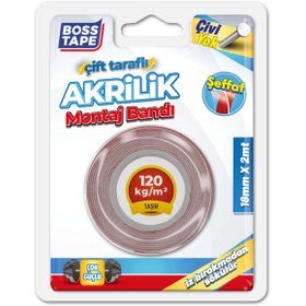 Resim Boss Tape Çift Taraflı Akrilik Bant 