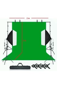 Resim Genel Markalar Chromakey Green Screen Greenbox Yeşil Fon Perde Çekim Seti (2x3m) 