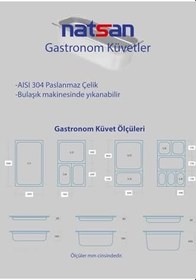 Resim Paslanmaz Çelik Gastronom/gastronorm Küvet Kapak 1/9 