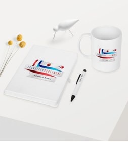 Resim Bk Gift Kişiye Özel Fransızca Öğretmeni Temalı Beyaz Defter Kalem Kupa Seti - 1 