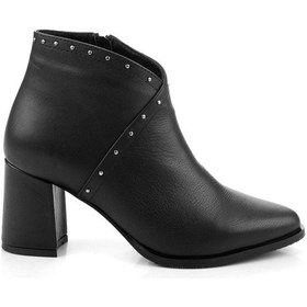 Resim Siyah Hakiki Deri Kadın Bot & Bootie K02208021803 Siyah 