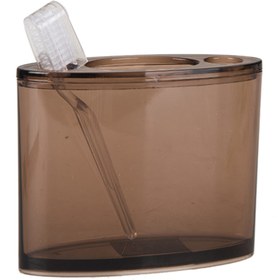 Resim Genel Markalar DİŞ FIRÇALIK OVAL KAHVERENGİ AKRİLİK 13X5X10CM BANYO SETİ 