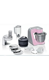Resim Bosch Mutfak Makinesi 1000 W Güç Kapasite 3,9 Pembe Renk Çelik Hazne ile 
