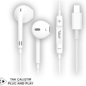Resim General Mobile Gm Phoneix 5g Uyumlu Tak Çalıştır Stero Type-C Kulaklık MT-A293 