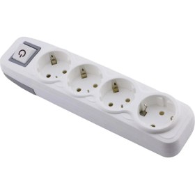 Resim Badem10 4'lü Grup Priz Anahtarlı Klemensli Fiş Priz Topraklı Çoklu Grup Priz Çoğaltıcı Dörtlü Kablosuz 