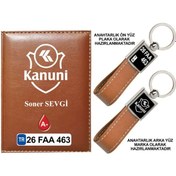 Resim Plakanıza Özel Kanuni Motor Logolu Taba Ruhsat Kabı Ve Anahtarlık 