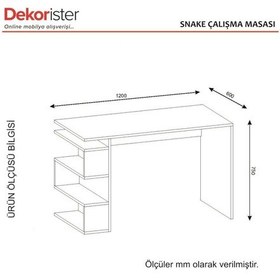 Resim Dekorister Snake Çalışma Masası Beyaz 