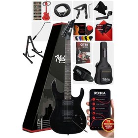 Resim Midex Crade-st Black Rosewood Klavye Super Strat Kasa Hh Yüksek Kaliteli Elektro Gitar Siyah 