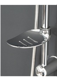 Resim Faumix Dubai90 Krom Yağmurlama Tepe Roboş Duş Seti Krom 