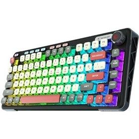 Resim Rampage Eira Transparan Hot Swap 2.4g + Bt Wireless Rgb Gasket Oil Switch Türkçe Q Mekanik Klavye 