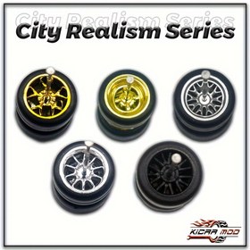 Resim 1/64 Ölçekli Şehir Gerçekçilik Serisi Model Araba Tekerlek Göbeği Yükseltme Kiti - 5 Set Paket, Manuel İşlem, ABS Malzeme, Pürüzsüz Kauçuk Lastikler, Hobiler İçin Toplanabilir Modifiye Parçalar 14 yaş ve üzeri 