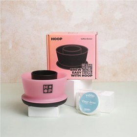 Resim Hoop Coffee Brewer Manuel Kahve Demleme Ekipmanı, Pink Royal 
