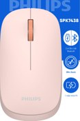 Resim Philips Spk7438 Kablosuz Mouse Bluetooth Mouse Çift Mod Sessiz Mouse Pil Dahil Pembe Resmi Distribütör 