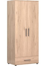 Resim Trendline 2 Kapılı Tek Çekmeceli Gardırop Florida Meşe 80x187x52 Cm 