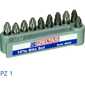 Resim İzeltaş Pozidriv Bits Set (25 Mm) Pz 1 