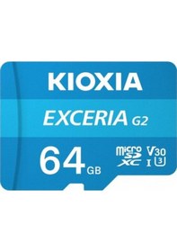 Resim Kioxia Exceria GX 64 GB Microsdxc Hafıza Kartı - Uhs-ı V30 U3 A1 + Sd Adaptör 4K Video Çekim Desteği 