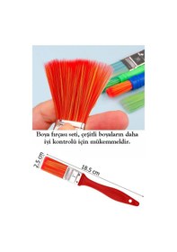 Resim Fırça Seti 6 Lı Plastik Sap Resim Fırçası 1 Paket Suluboya Akrilik Boya Guaj Boya Yağlı Boya Fırca Seti 