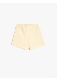 Resim Koton Beli Bağcıklı Pamuklu Cep Detaylı Basic Şort Bej 5smb40022tk Ekru 