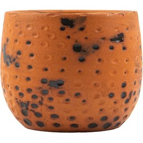 Resim Bitki Tasarımı Ev Dekorasyon Siyah Nokta Desenli Terakota Toprak Saksı Saksılık Salon Çiçeklik 12 CM 
