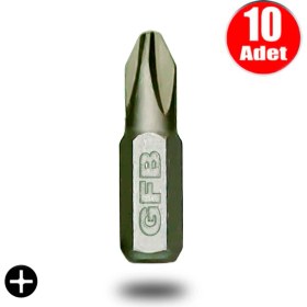 Resim Alet Çantam Gfb Bits Yıldız Uç Vidalama Matkap Ucu Ph2 x 25 mm - 10 Adet 