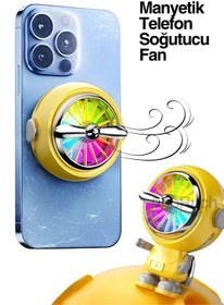 Resim Abbruch Telefon Soğutma Fanı Iphone Xiaomi Samsung Android Ios Uyumlu Soğutucu Oyun Hızlandırıcı Manyetik 
