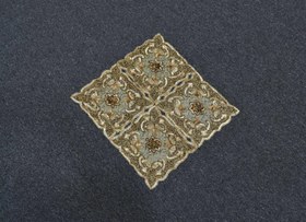 Resim Otantik El İşi Kum Boncuklu İnce Masa Sehpa Fiskos Örtüsü 5969 