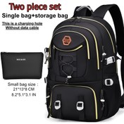 Resim Weixier Unisex Laptop Sırt Çantası Ayakkabı Bölmesi ve Çoklu Cep ile - Büyük Kapasiteli Ayarlanabilir Askılar, Dayanıklı Polyester, Seyahat, İş, Okul için İdeal - Şık Siyah ve Sarı Tasarım, Seyahat Sırt Çantası, İş Çantası, Spor Sırt Çantası, Güvenli Fermuar Kapatma 