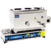 Resim Mizan 60 Lık Lpg Tüplü + Elektrikli 40 Litre 3 Demlikli Çay Kazanı Ocağı 