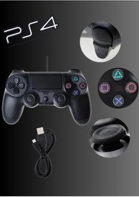 Resim PS4 Oyun Kolu PC Uyumlu Şarj Kablosu Hediyeli Joystick Kontroller Gamepad 