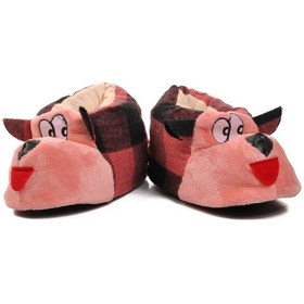 Resim Pembe-siyah-pembe Kadın Panduf Köpekli Panduf G Pembe-siyah-pembe Pembe - Siyah 