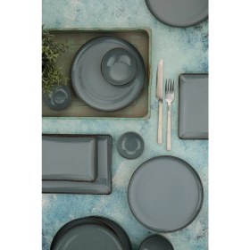 Resim UltraMint Şık 14 Parça Mavi Kahvaltı Takımı, 6 Kişilik, Günlük Kullanım Için Idealdir 