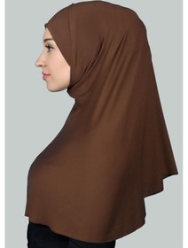 Resim Altobeh Hazır Türban Pratik Eşarp Tesettür Hijab - Namaz Örtüsü Xl Çikolata 