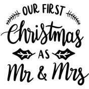 Resim Kıvırcıkyoga Our First Christmas Sticker Oto Motor Laptop Duvar Folyo Sticker 30x30 Cm 
