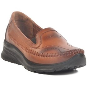 Resim Ayakmod 0023 Z Taba Hakiki Deri Kadın Günlük Ayakkabı Taba 