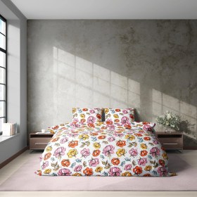 Resim Cotton Collection Ranforce Nevresim Takımı Çiçek Bahçesi Çok Renkli 