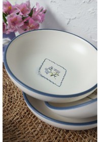 Resim Keramika Floral Waves Halka Sosluk / Çerezlik 13 Cm 6 Adet 22670 