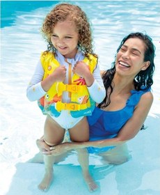 Resim Deniz Yaşamı Balık Desenli Deniz Yeleği Sarı Can Yeleği 41x30 3-5 Yaş 