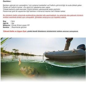 Resim MSO Olta Balıkçılık Fosforlu Silikon Karides Yapay Yem 