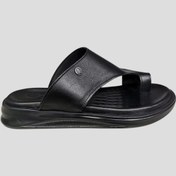 Resim Voyager V-6861 Erkek Deri Parmak Arası Terlik Siyah Siyah 